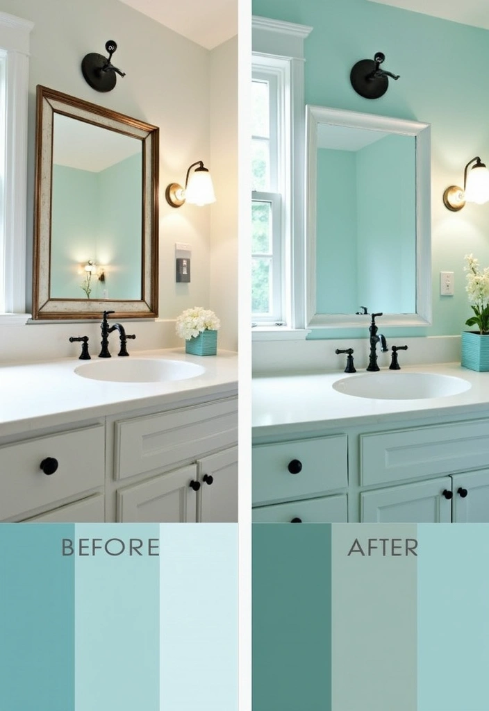 18 Jaw-Dropping Bathroom Transformations That Cost Less Than $500! - 1. Fresh Paint for a New Vibe