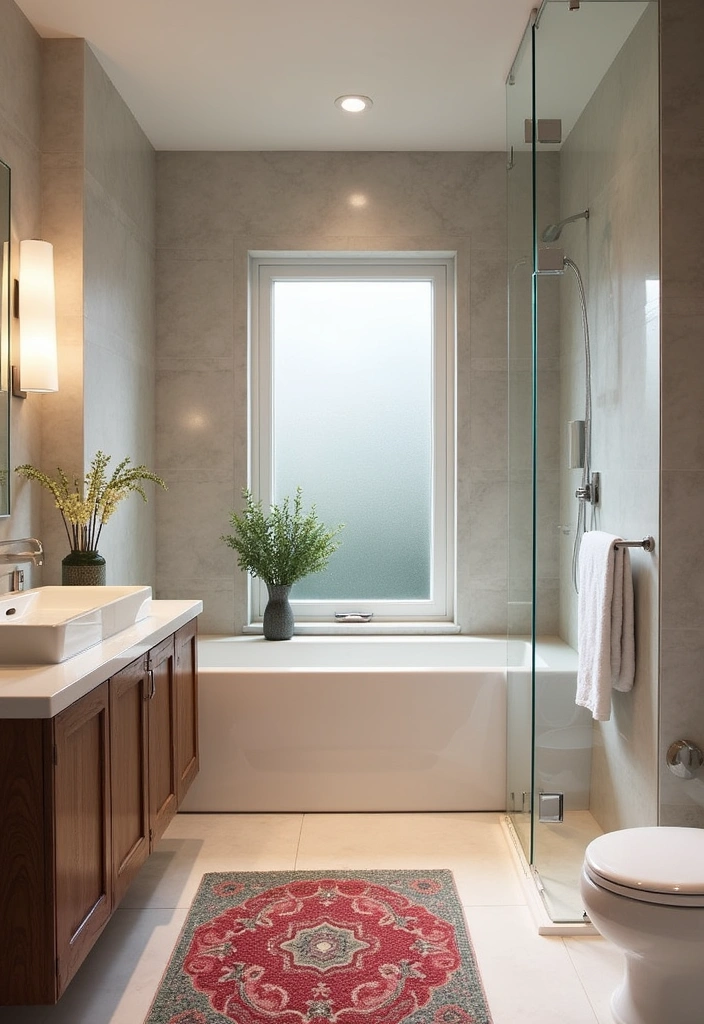 18 Jaw-Dropping Bathroom Transformations That Cost Less Than $500! - 10. Stylish Shower Mats