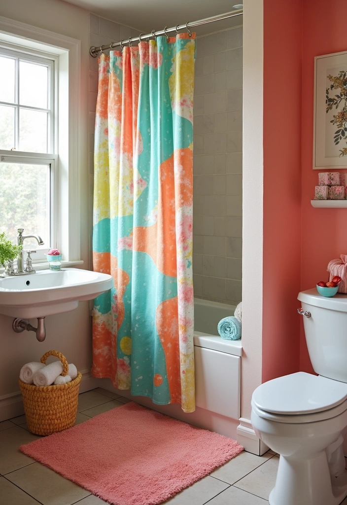 18 Jaw-Dropping Bathroom Transformations That Cost Less Than $500! - 11. Unique Shower Curtains