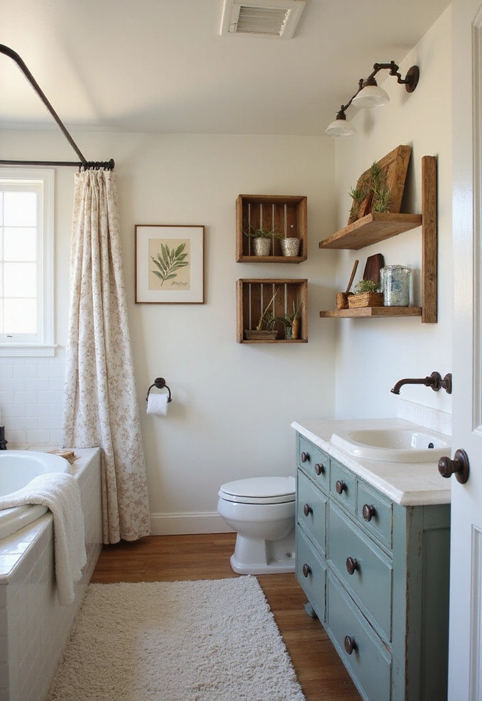 18 Jaw-Dropping Bathroom Transformations That Cost Less Than $500! - 14. Upcycled Decor