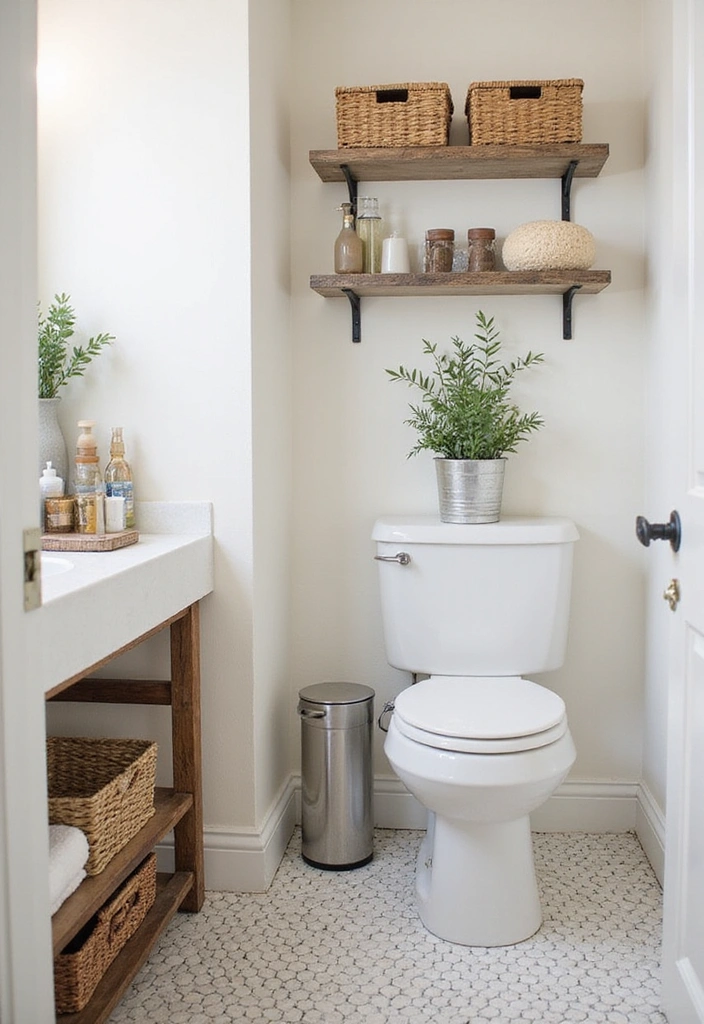 18 Jaw-Dropping Bathroom Transformations That Cost Less Than $500! - 2. Creative Storage Solutions