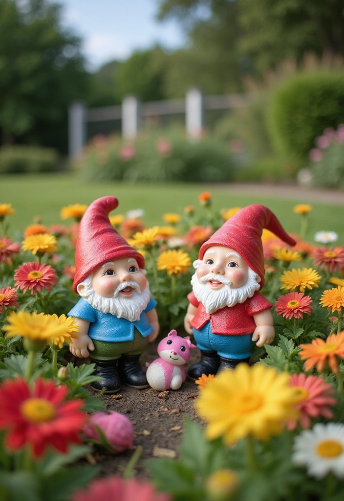 18 Vibrant Garden Decor Ideas That Will Make Your Backyard a Summer Paradise! - 12. Playful Garden Gnomes