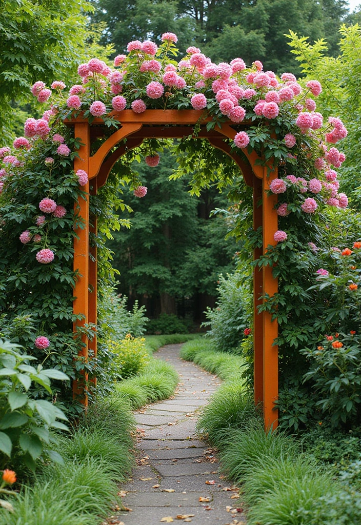 18 Vibrant Garden Decor Ideas That Will Make Your Backyard a Summer Paradise! - 15. Vibrant Garden Trellises