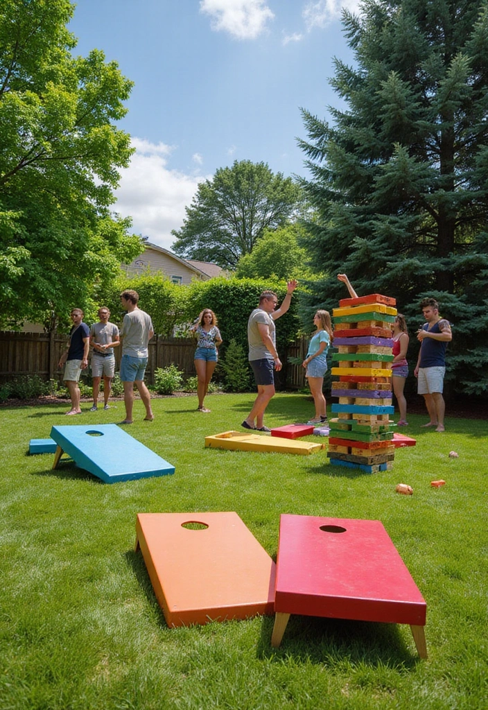 18 Vibrant Garden Decor Ideas That Will Make Your Backyard a Summer Paradise! - 17. Playful Garden Games
