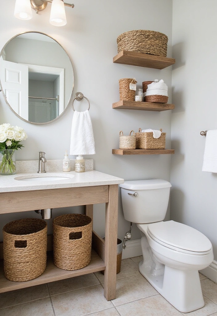 19 IKEA Bathroom Decor Ideas That'll Turn Your Space into a Relaxing Oasis (On a Budget!) - 17. Stylish Baskets for Organization