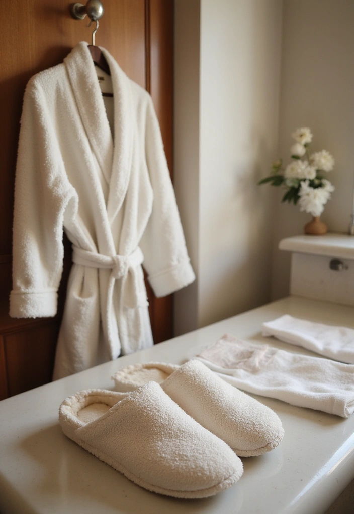19 IKEA Bathroom Decor Ideas That'll Turn Your Space into a Relaxing Oasis (On a Budget!) - 18. Luxurious Bathrobe and Slippers