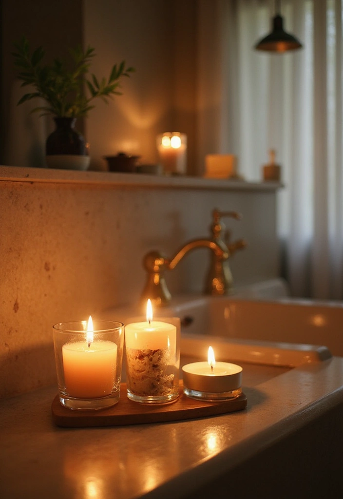 19 IKEA Bathroom Decor Ideas That'll Turn Your Space into a Relaxing Oasis (On a Budget!) - 19. Scented Candles for Ambiance