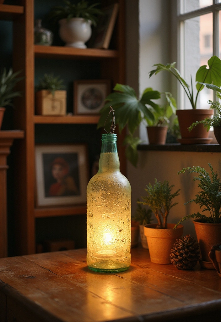 22 Decorative Lighting Ideas That Will Make Your Home Shine Like Never Before! - 13. Upcycled Lighting: Eco-Chic Vibes