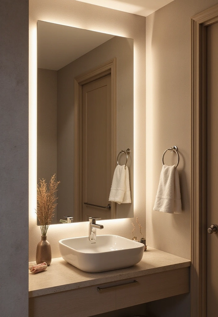22 Decorative Lighting Ideas That Will Make Your Home Shine Like Never Before! - 15. Mirror Lights: Reflective Glamour