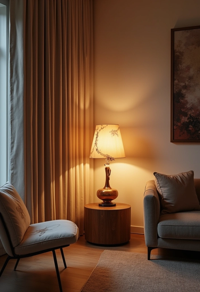 22 Decorative Lighting Ideas That Will Make Your Home Shine Like Never Before! - 21. Artful Lighting: A Piece of Art