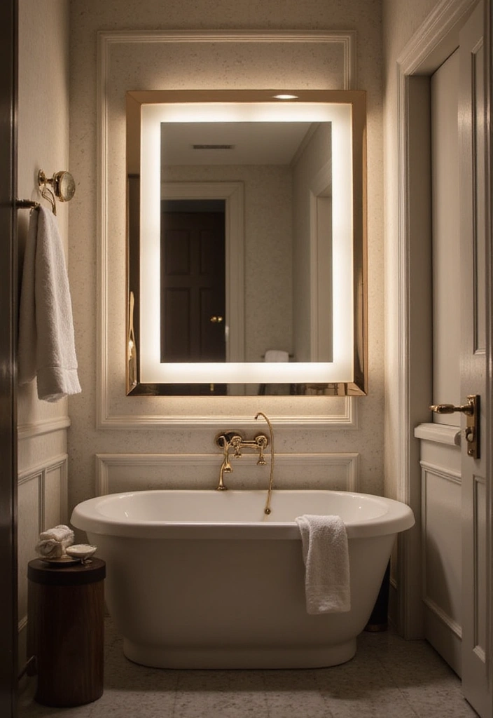 22 Decorative Lighting Ideas That Will Make Your Home Shine Like Never Before! - 22. Lighted Mirrors: Functional Elegance