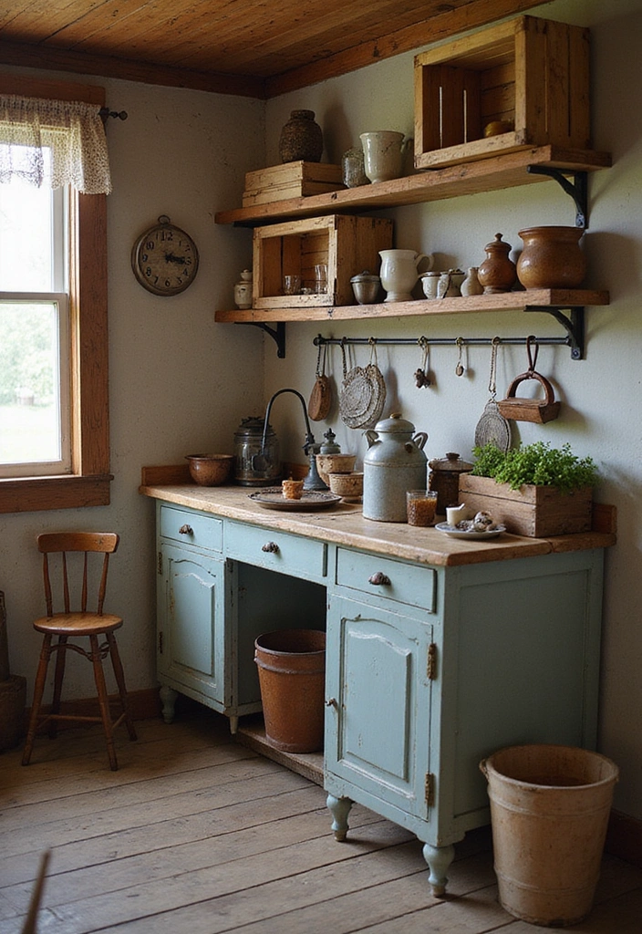 25 Farmhouse Kitchen Decor Ideas That'll Transform Your Space into a Cozy Retreat! - 2. Vintage Farm Equipment