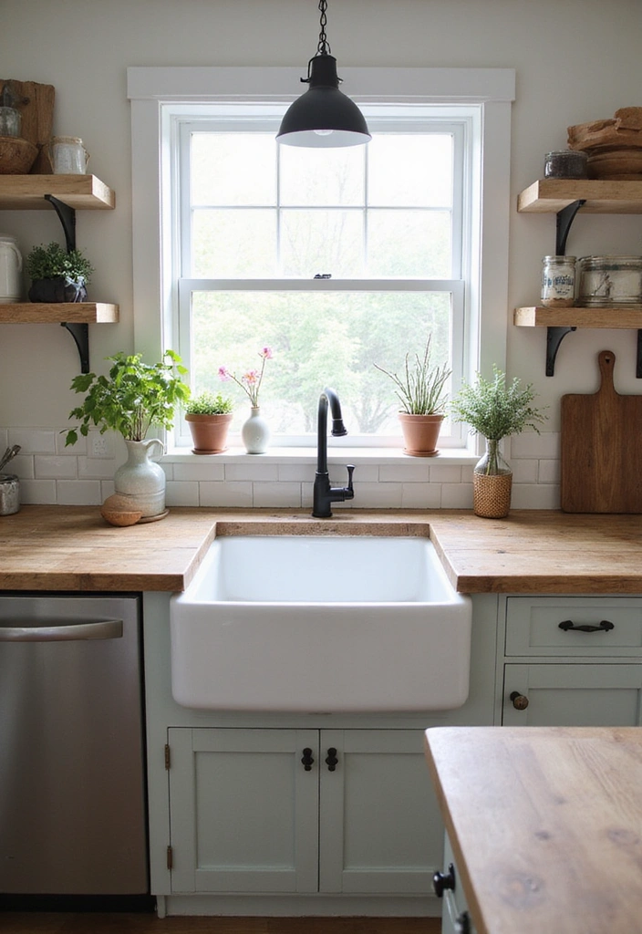 25 Farmhouse Kitchen Decor Ideas That'll Transform Your Space into a Cozy Retreat! - 4. Farmhouse-Style Sink