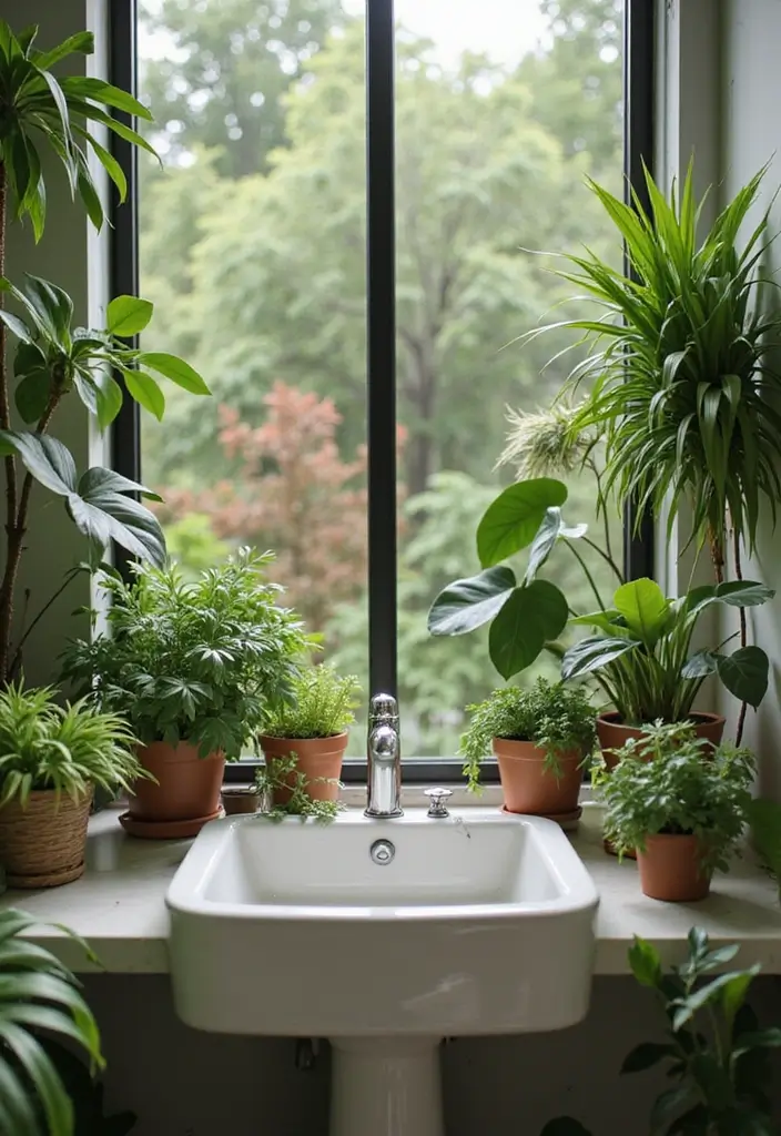 10 DIY Summer Bathroom Projects That'll Transform Your Space in Just a Weekend (Trust Us on #3!) - 3. Add a Touch of Nature with Plant Decor