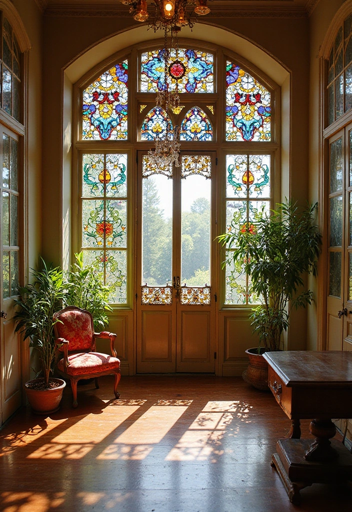 14 Decorative Window Frame Ideas to Make Your Summer Style Shine! - 9. Stained Glass Frames