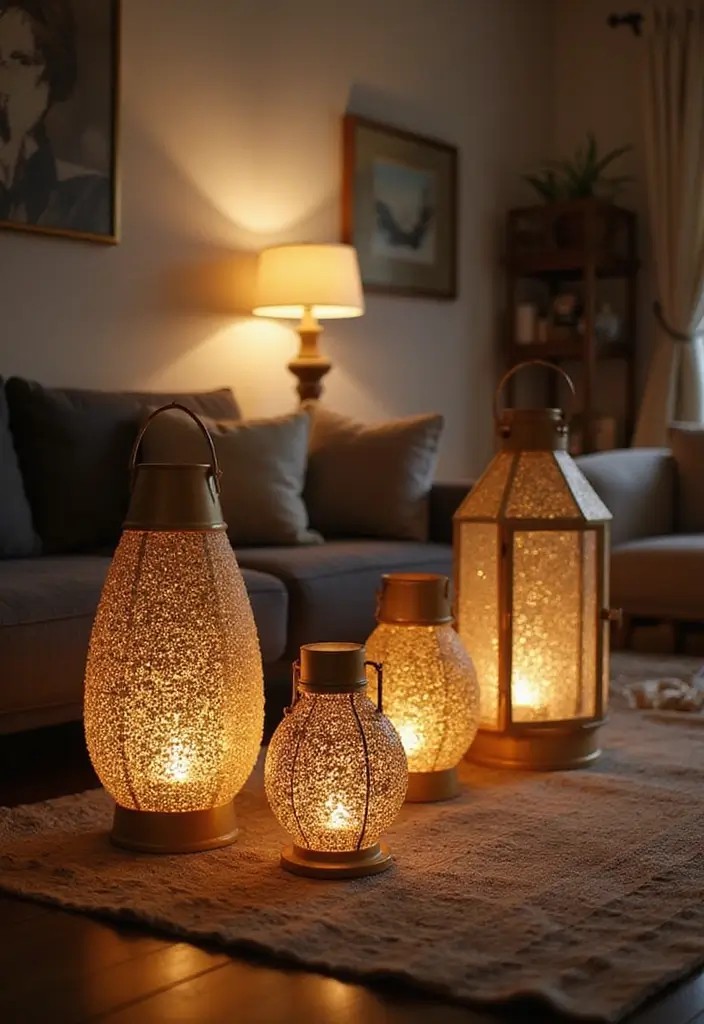 15 DIY Lighting Projects That Will Brighten Up Your Space (And Your Mood!) - 14. Lantern Display