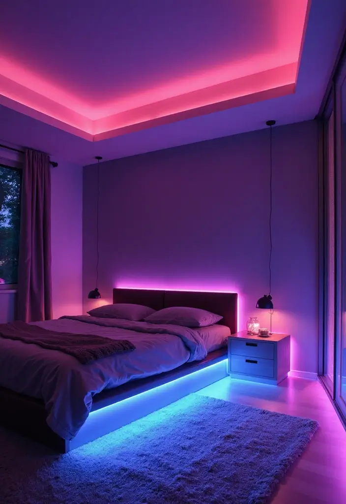 15 DIY Lighting Projects That Will Brighten Up Your Space (And Your Mood!) - 15. Color-Changing LED Strip Lights