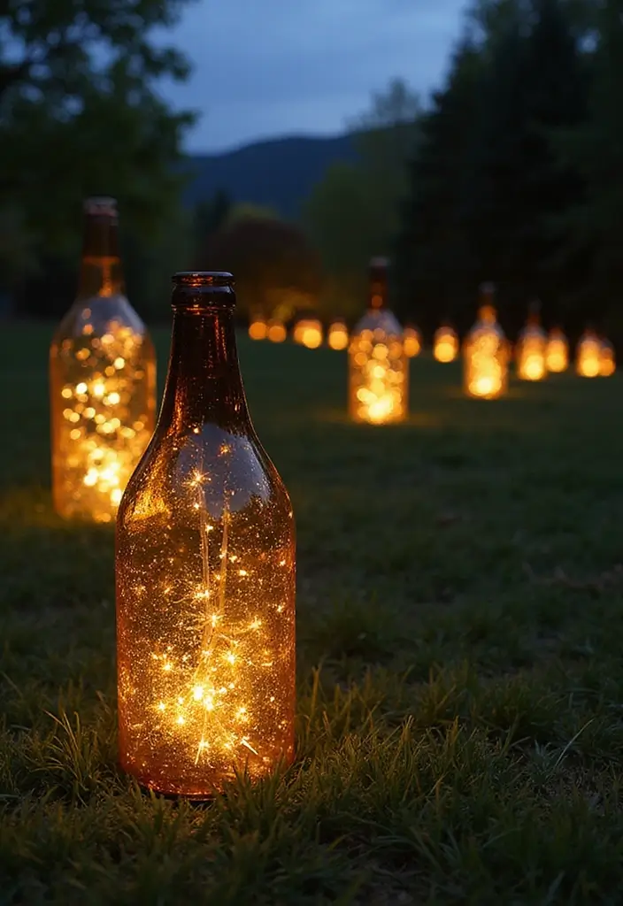 15 DIY Lighting Projects That Will Brighten Up Your Space (And Your Mood!) - 3. Upcycled Bottle Lanterns