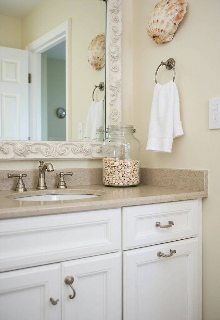 15 Summer Bathroom Decor Ideas That Will Make You Feel Like You're on Vacation! - 3. Seashell Accents