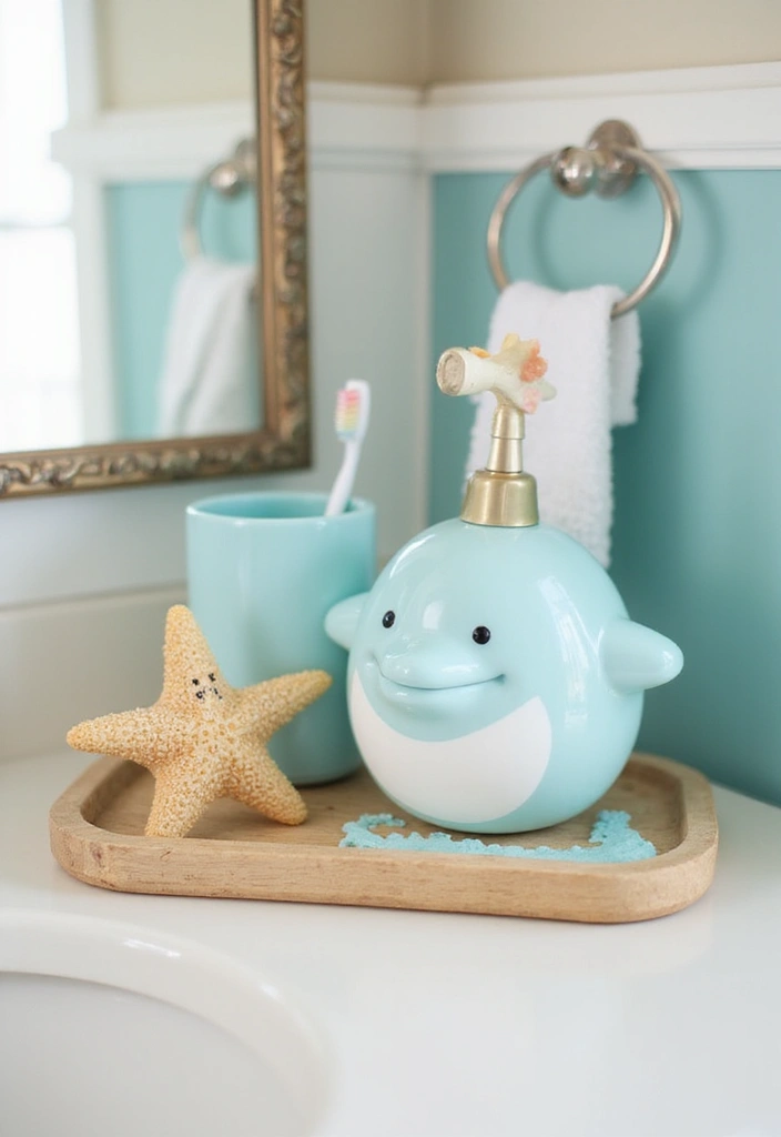 15 Summer Bathroom Decor Ideas That Will Make You Feel Like You're on Vacation! - 8. Beach-Themed Bath Accessories