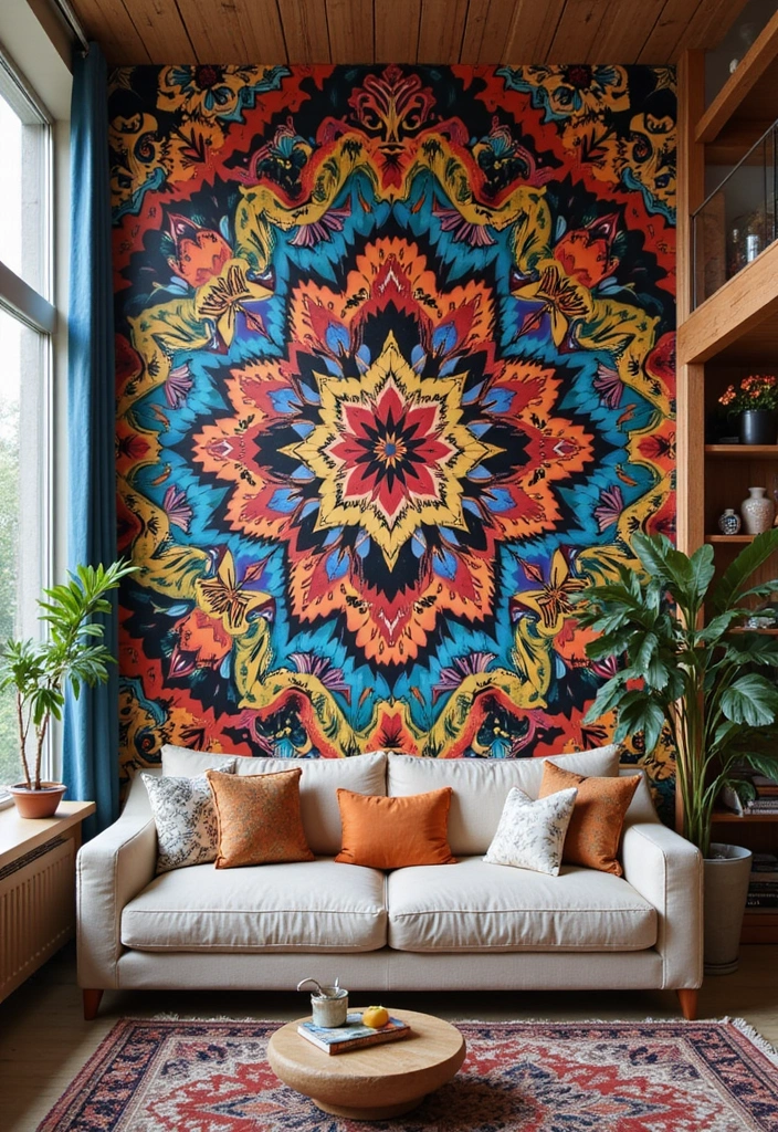 16 Vibrant Boho Decor Ideas That'll Transport You to a Dreamy Escape! - 12. Bold Accent Walls