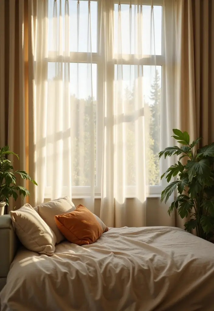 16 Vibrant Boho Decor Ideas That'll Transport You to a Dreamy Escape! - 8. Natural Light with Sheer Curtains