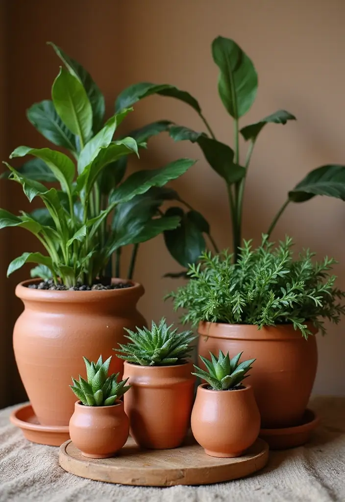 16 Vibrant Boho Decor Ideas That'll Transport You to a Dreamy Escape! - 9. Colorful Terracotta Planters