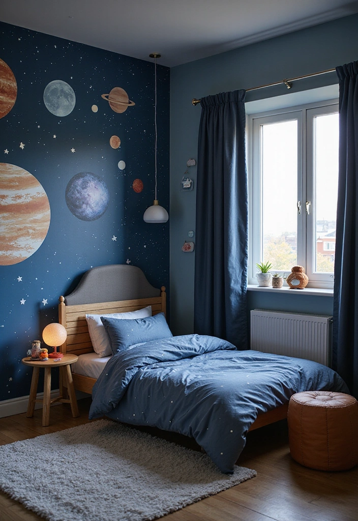17 Kids Room Decor Ideas That'll Make Playtime Even More Fun (Don't Miss #6!) - 11. Space-Themed Accents