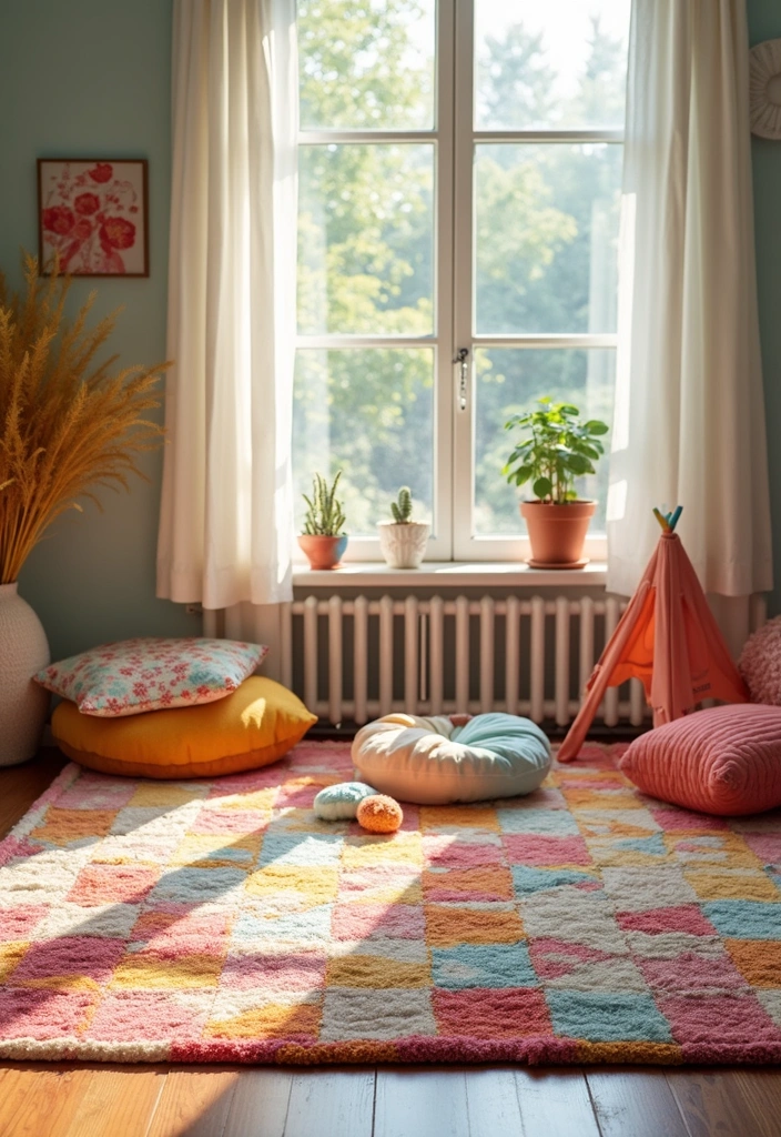 17 Kids Room Decor Ideas That'll Make Playtime Even More Fun (Don't Miss #6!) - 7. Brightly Colored Rugs