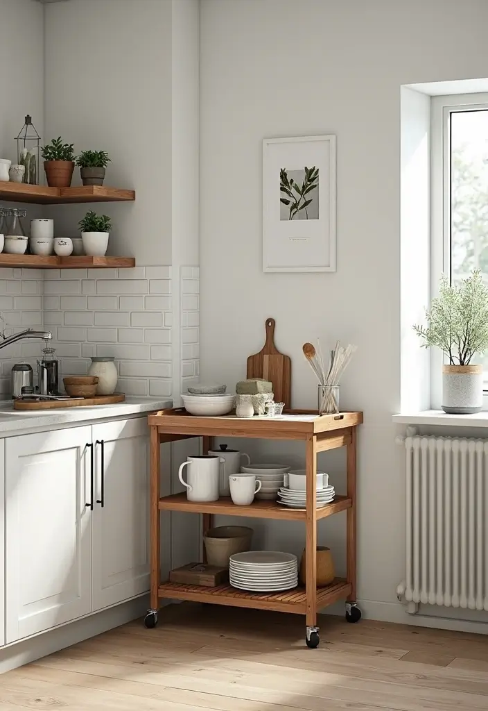 20 Space-Saving IKEA Furniture Ideas for Small Homes You Can’t Miss! - 10. Stylish Rolling Carts
