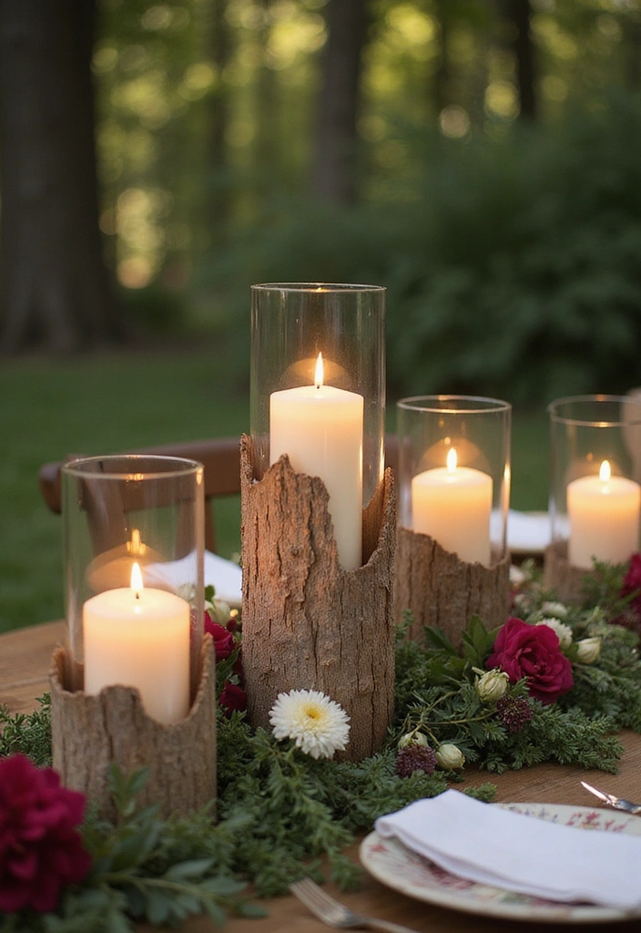 20 Summer Lighting Ideas That Will Set the Mood for Your Evenings! - 16. Rustic Candle Holders