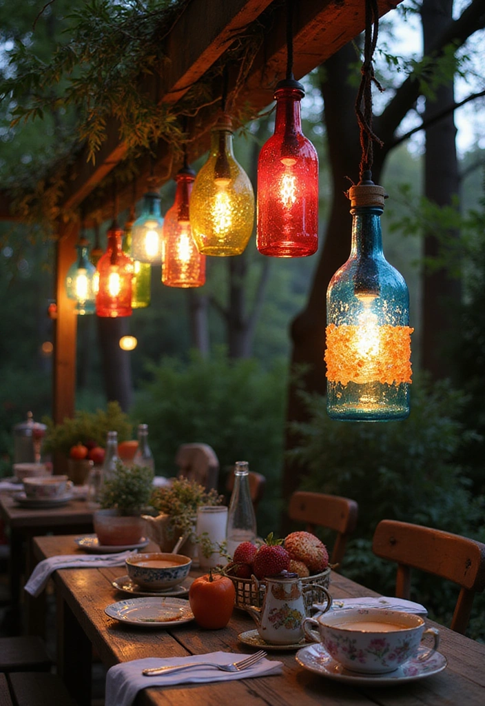 20 Summer Lighting Ideas That Will Set the Mood for Your Evenings! - 18. Upcycled Lighting Fixtures
