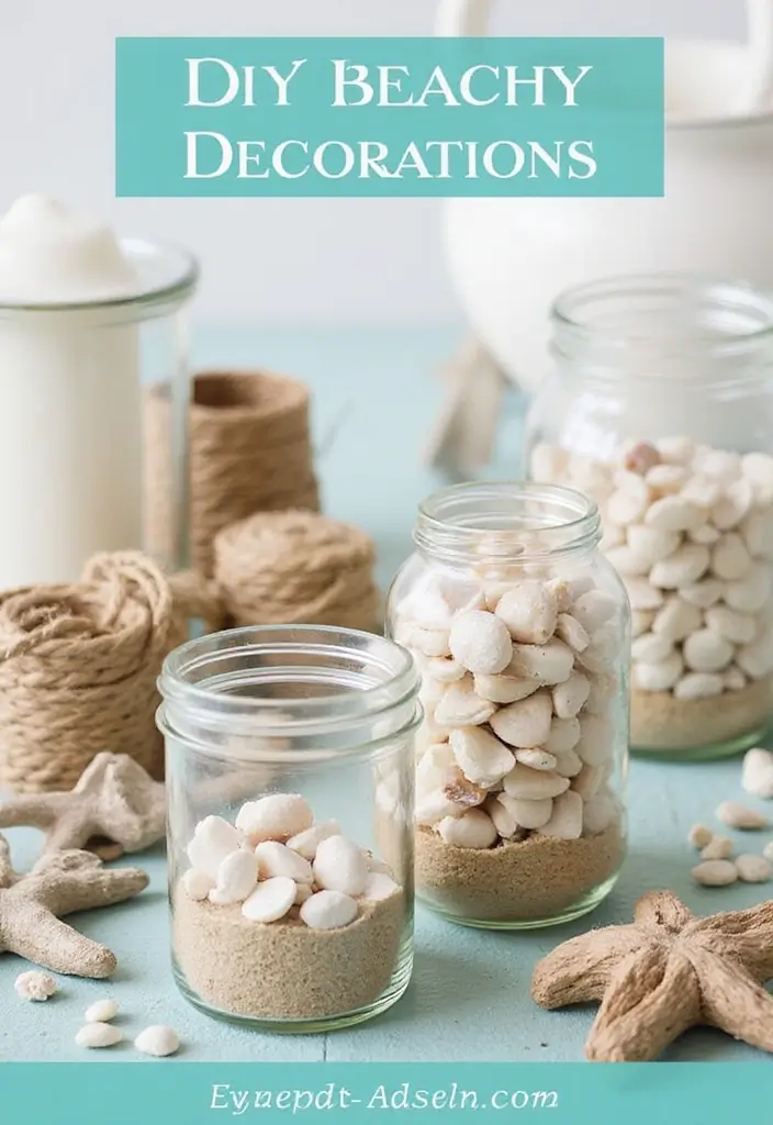 22 Seasonal Summer Decor Ideas to Refresh Your Home (You Won't Believe How Easy #10 Is!) - 10. Easy DIY Beachy Decor