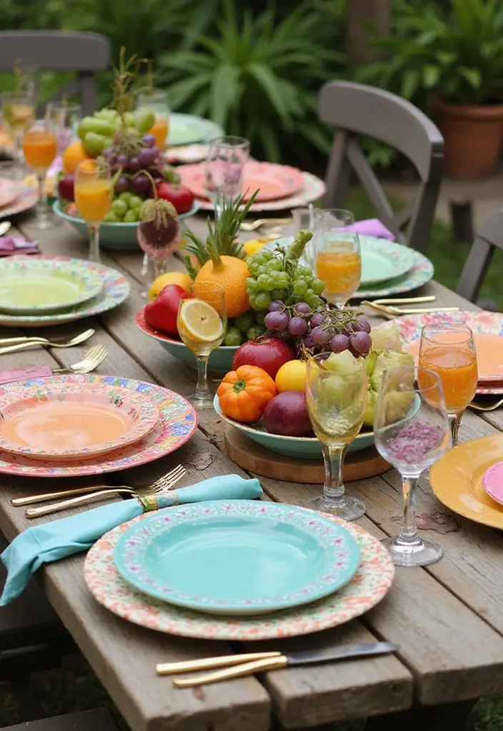 22 Seasonal Summer Decor Ideas to Refresh Your Home (You Won't Believe How Easy #10 Is!) - 11. Vibrant Table Settings