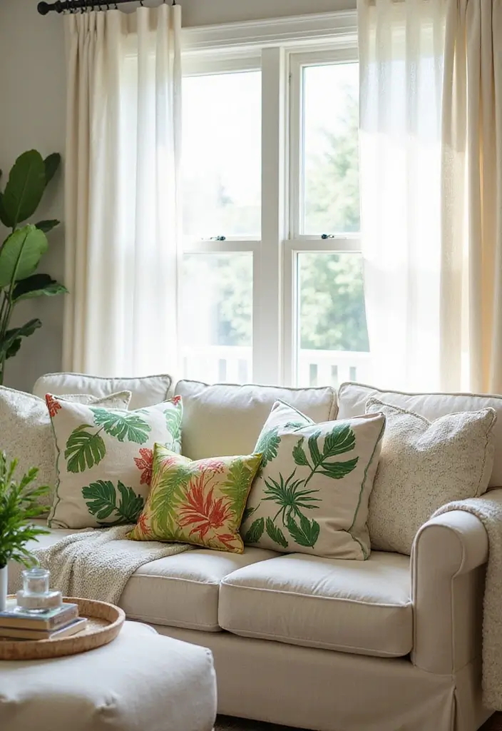 22 Seasonal Summer Decor Ideas to Refresh Your Home (You Won't Believe How Easy #10 Is!) - 4. Light Fabrics and Textiles