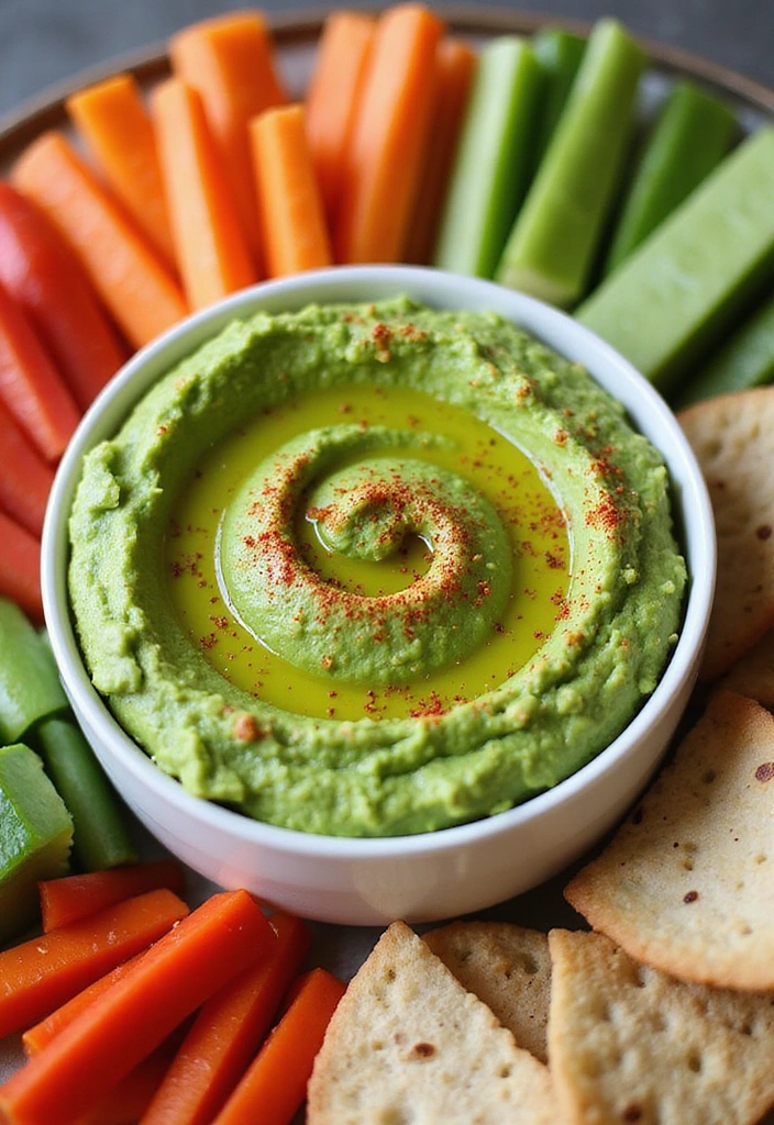 21 Delicious St. Patrick's Day Recipes That Will Have Everyone Asking for Seconds! - 19. Green Pea Hummus