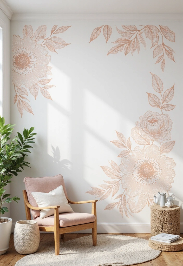 25 Unique Wall Decoration Ideas That Will Wow Your Guests (And They're All Affordable!) - 12. Painted Stencils