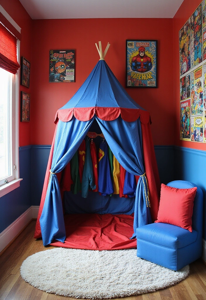 16 Themed Play Nooks That Will Transport Your Kids to Another World (You Have to See #11!) - 8. Superhero Headquarters