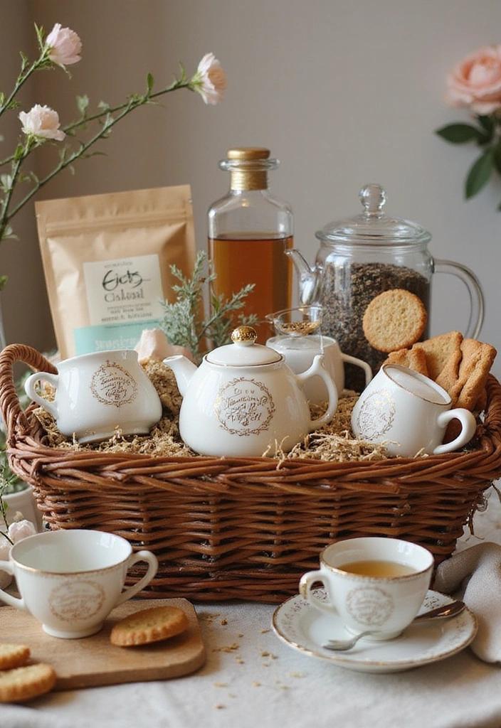 21 Unique Easter Gift Basket Ideas That'll Surprise Everyone (You Won't Believe #13!) - 6. Tea Lovers Basket